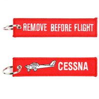 Keyholder with CESSNA on one side and Remove Before Flight on back side